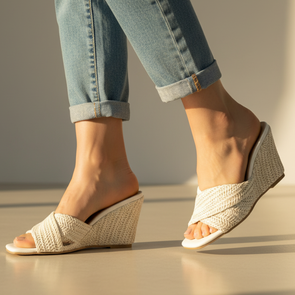 Elvira Raffia Platform Sandals