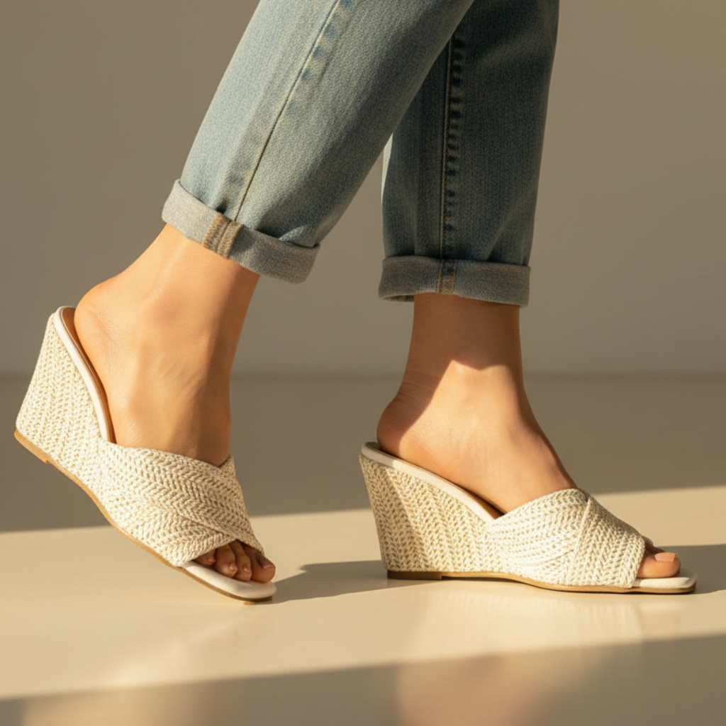 Elvira Raffia Platform Sandals