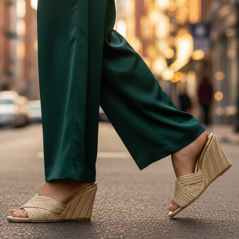 Elvira Raffia Platform Sandals