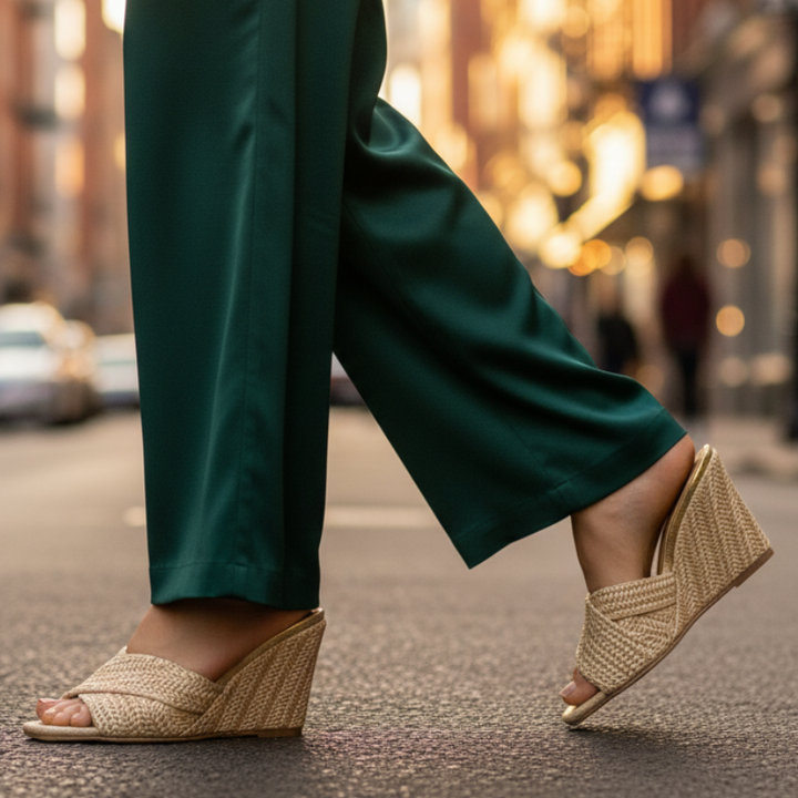 Elvira Raffia Platform Sandals