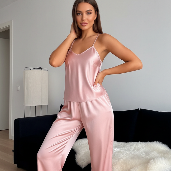 Kylie V-Neck Pajama Set