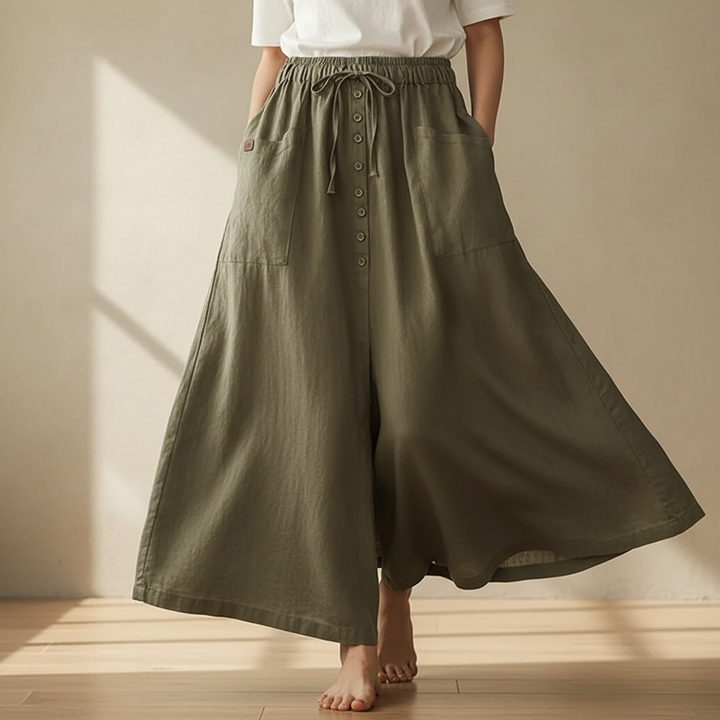 Adeline A-Line Linen Skirt