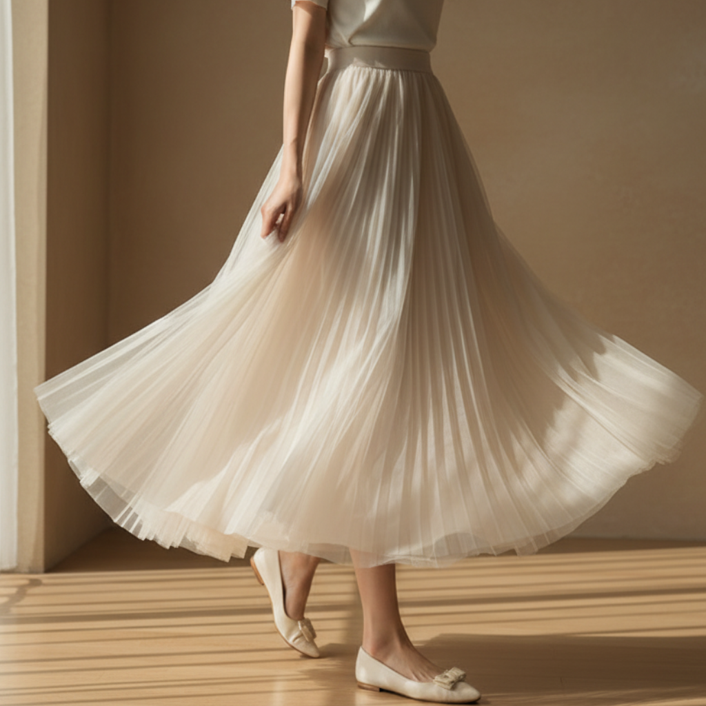 Morgan Pleated Flowy Skirt