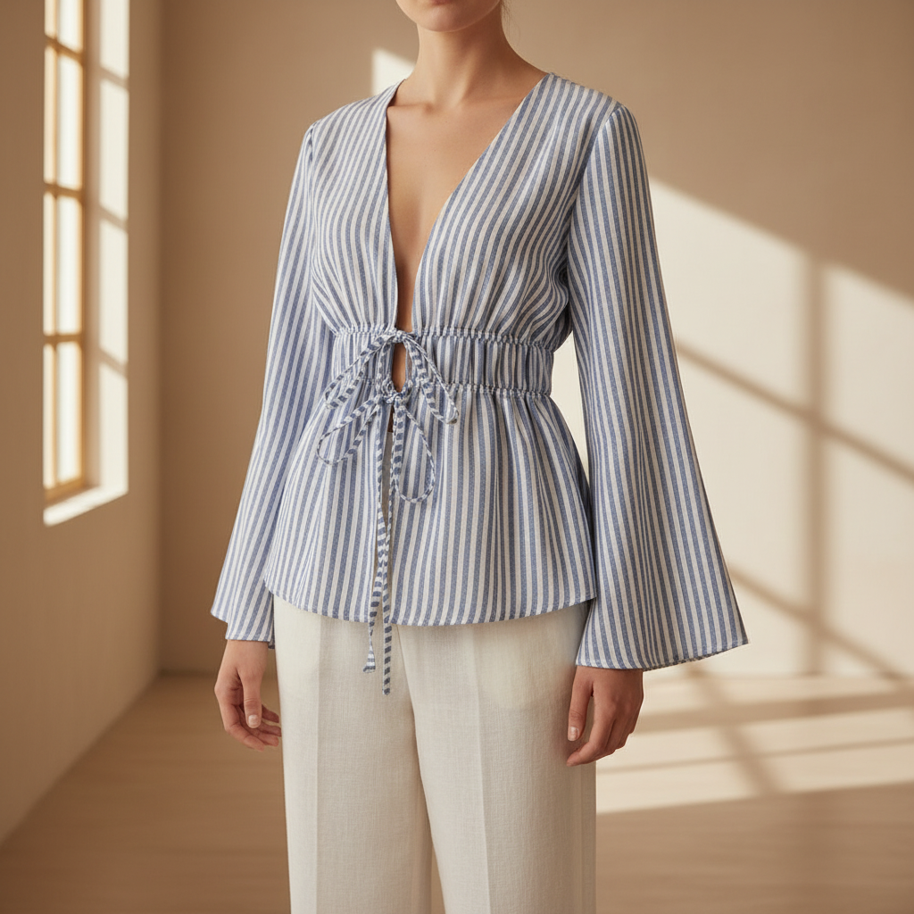 Adriana Tie Front Blouse