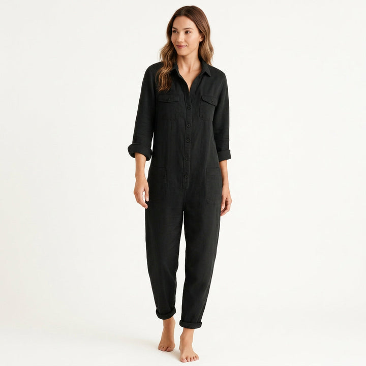 Lynna Jumpsuit with Button Front
