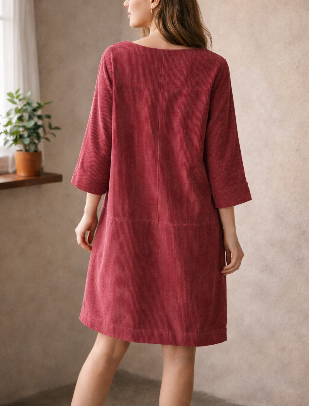 Alessia Long Sleeve Dress Round Neckline