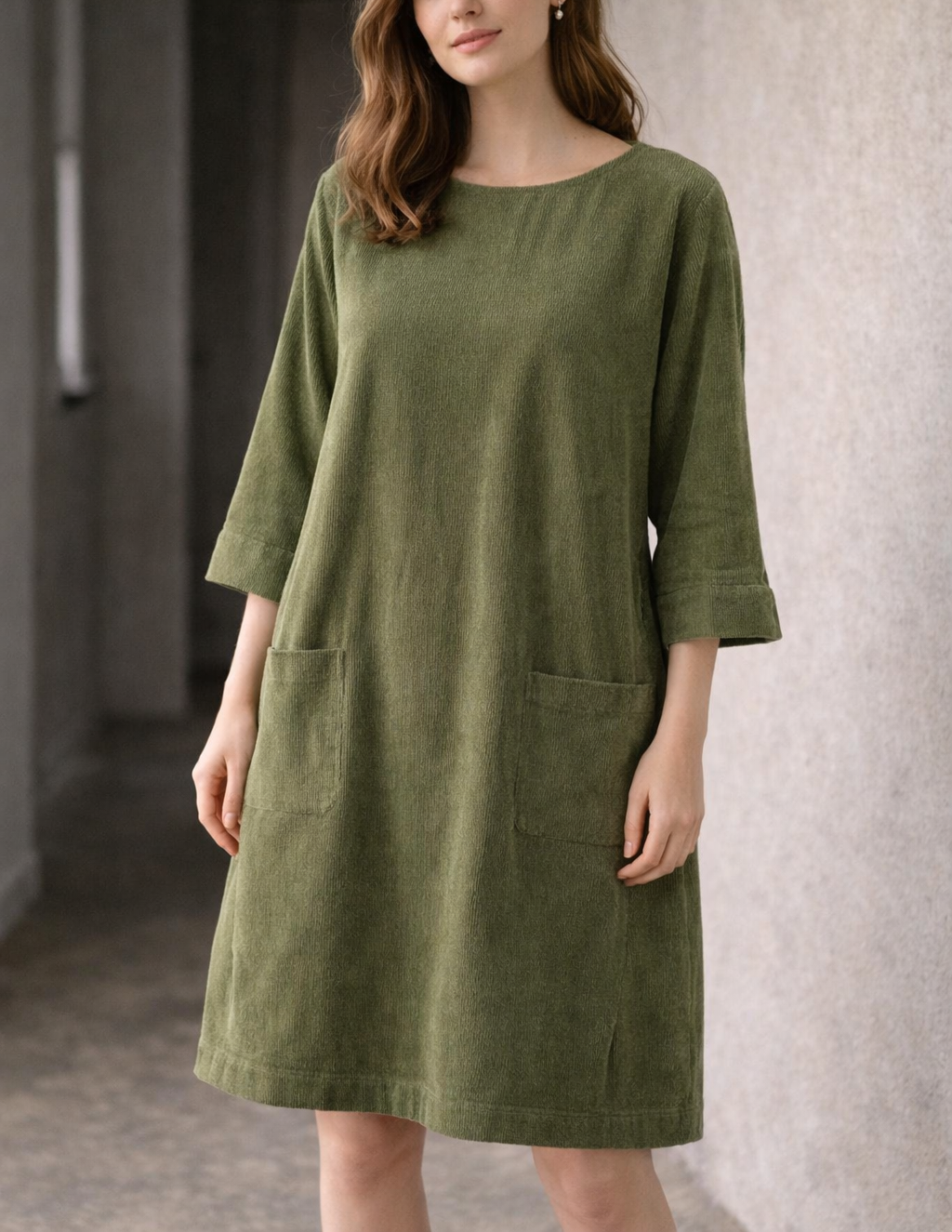 Alessia Long Sleeve Dress Round Neckline
