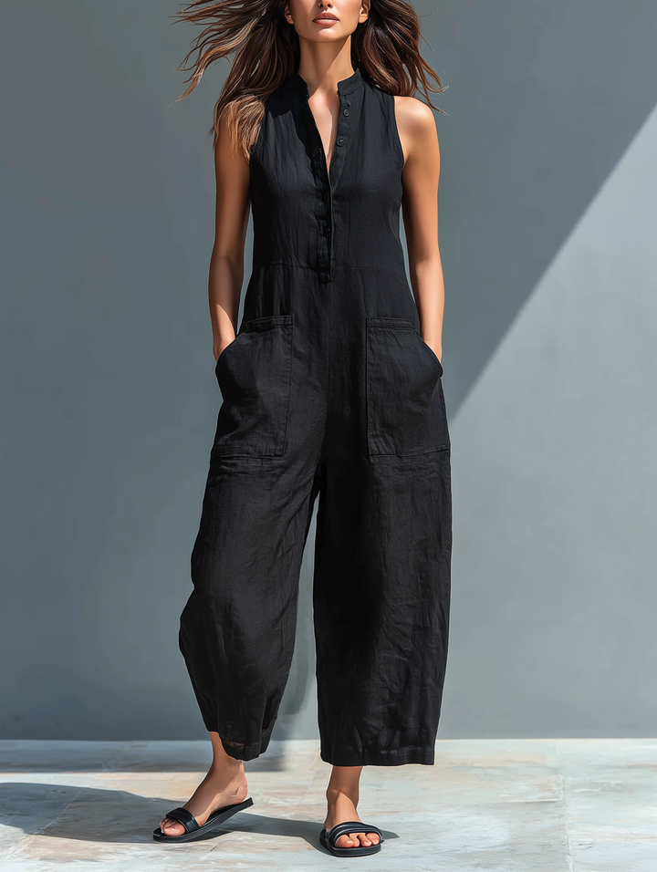 Viola Sleeveless Loose-fitting Jumpsuit