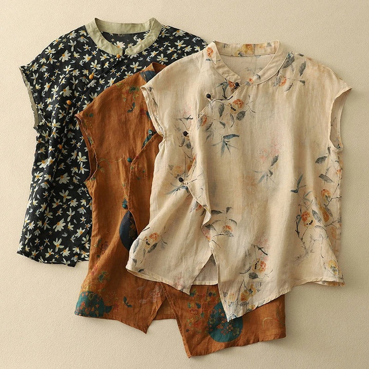 Elara  Vintage Sleeveless Top