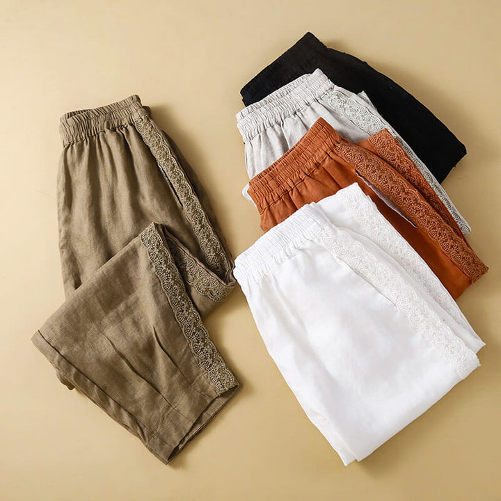 Elise Cotton-Linen Pants