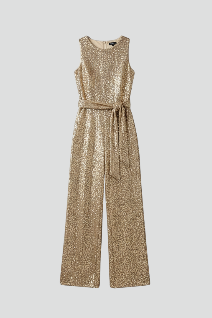 Vivienne Sequin Wide-Leg Jumpsuit