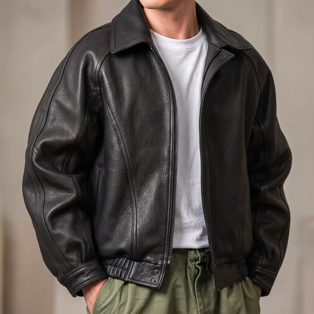 Marco Leather Bomber Jacket