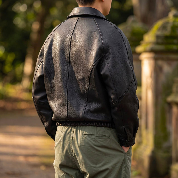 Marco Leather Bomber Jacket