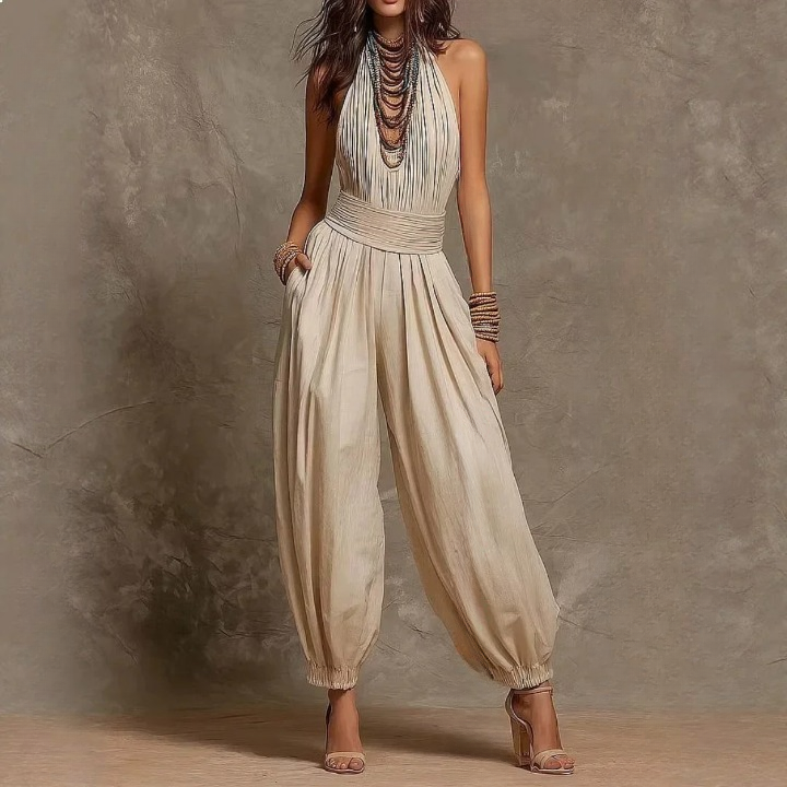 Clara Draped Halter Jumpsuit