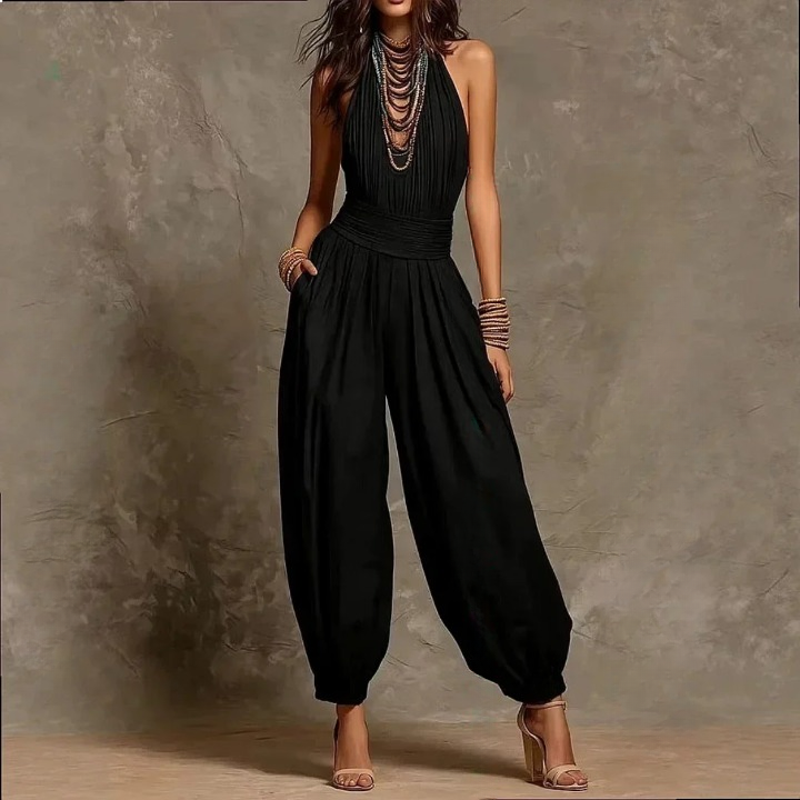Clara Draped Halter Jumpsuit