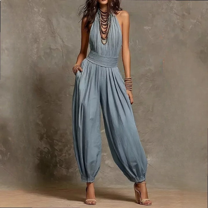 Clara Draped Halter Jumpsuit
