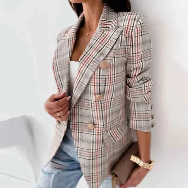 Juliana Tailored Plaid Blazer