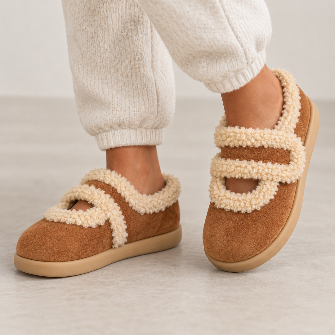 Danica Warm Fur Suede Slippers