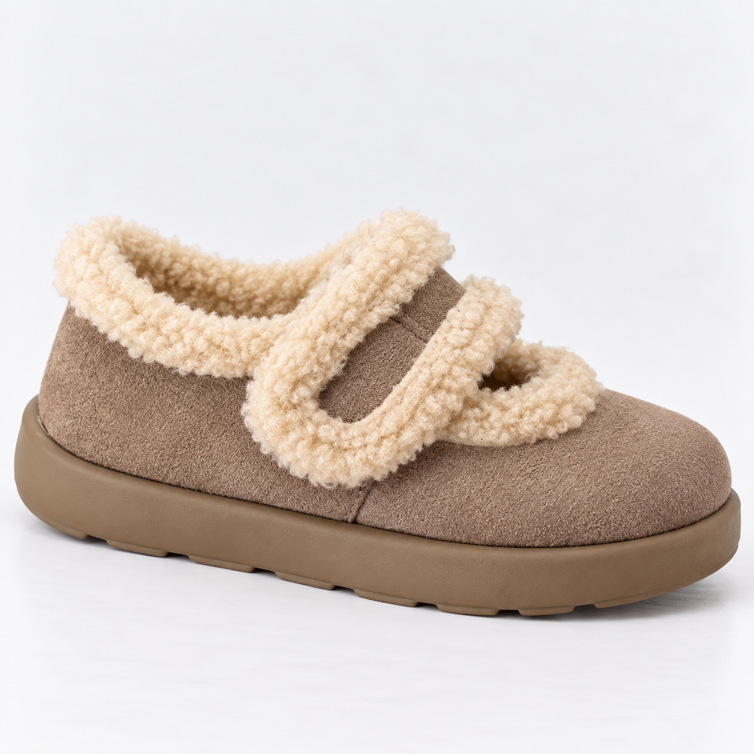 Danica Warm Fur Suede Slippers