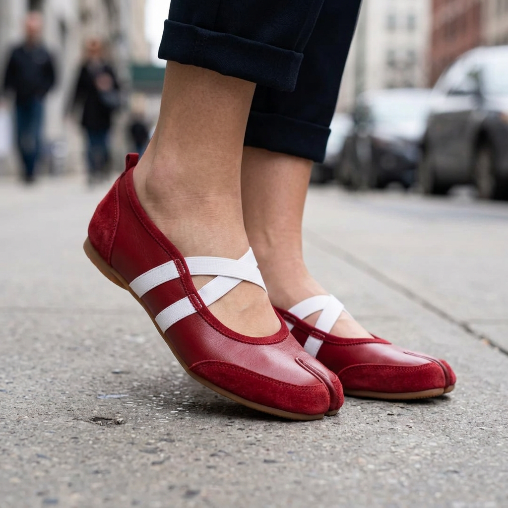 Elodie Split Toe Ballet Flats