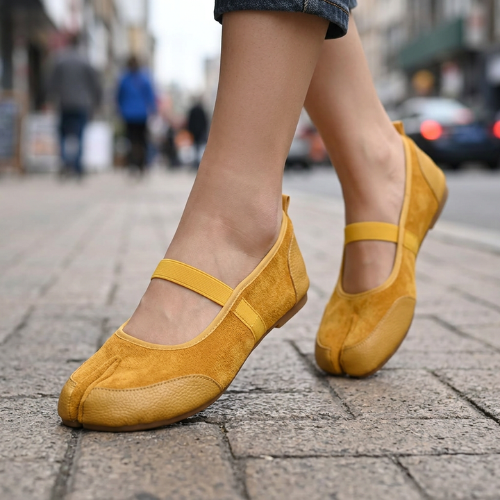 Ayla Split Toe Mary Jane Flats
