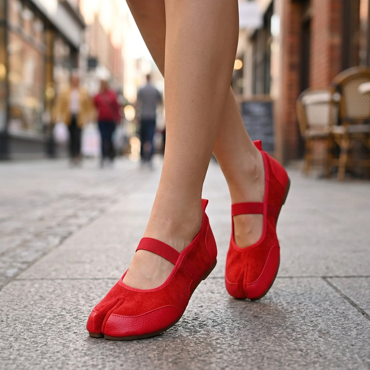 Ayla Split Toe Mary Jane Flats