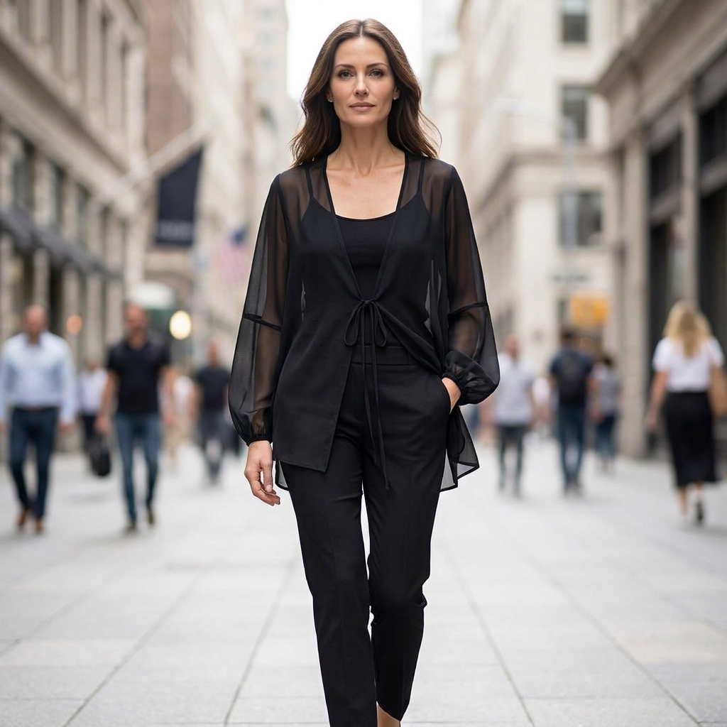 Emery Tie Front Chiffon Blouse