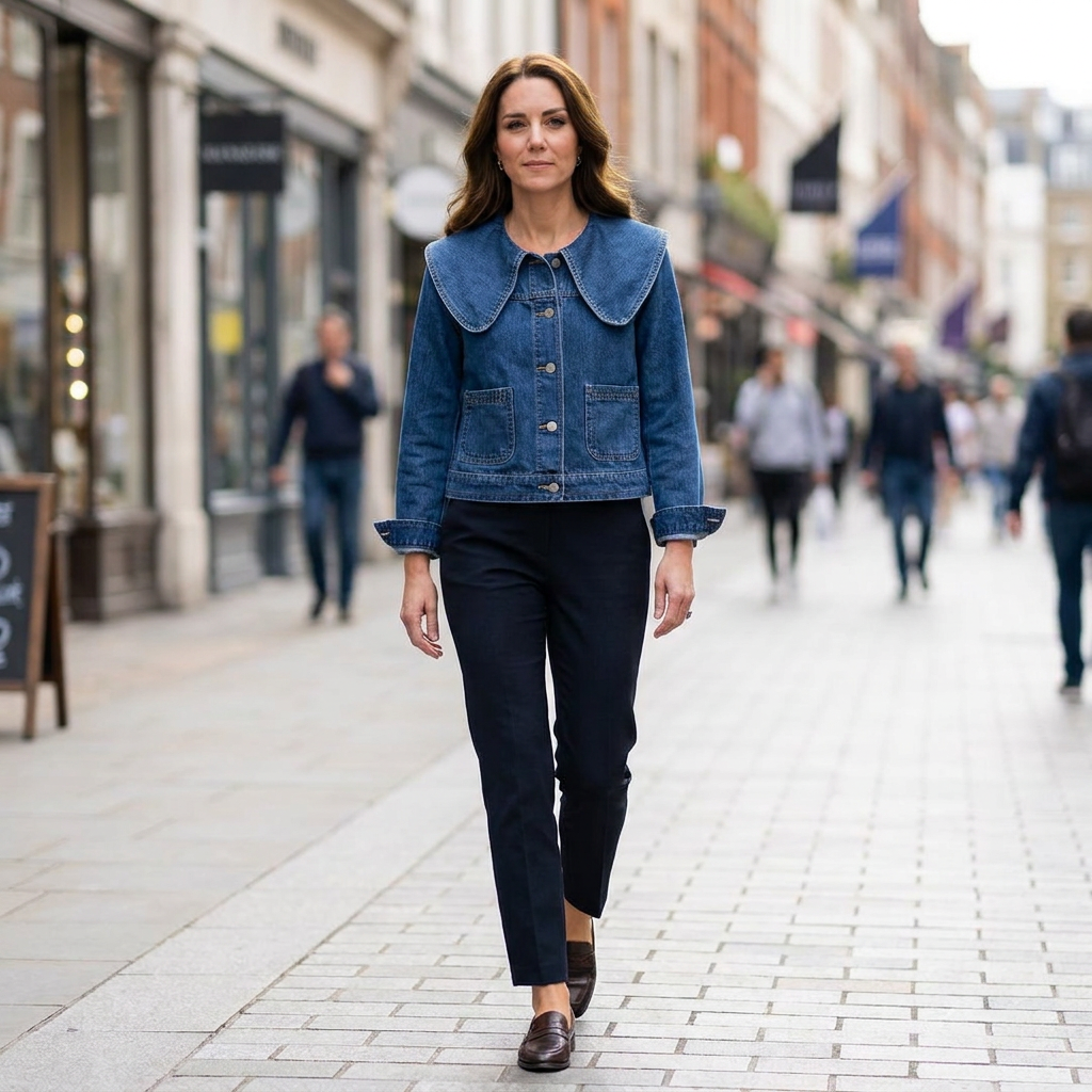 Ellery Oversized Collar Denim Jacket