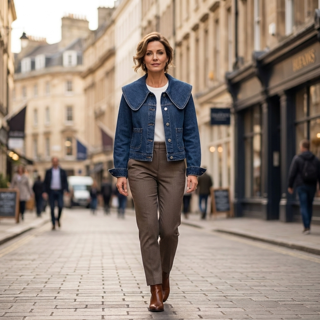 Ellery Oversized Collar Denim Jacket