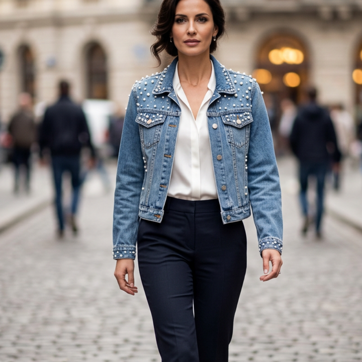 Briony Studded Denim Jacket
