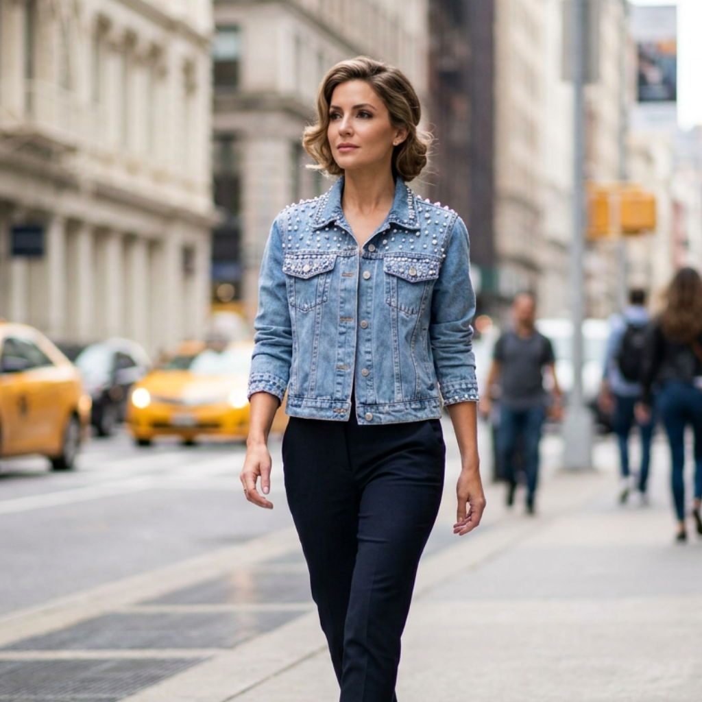 Briony Studded Denim Jacket