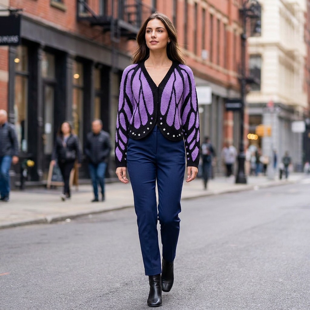 Josie Open Front Butterfly Cardigan