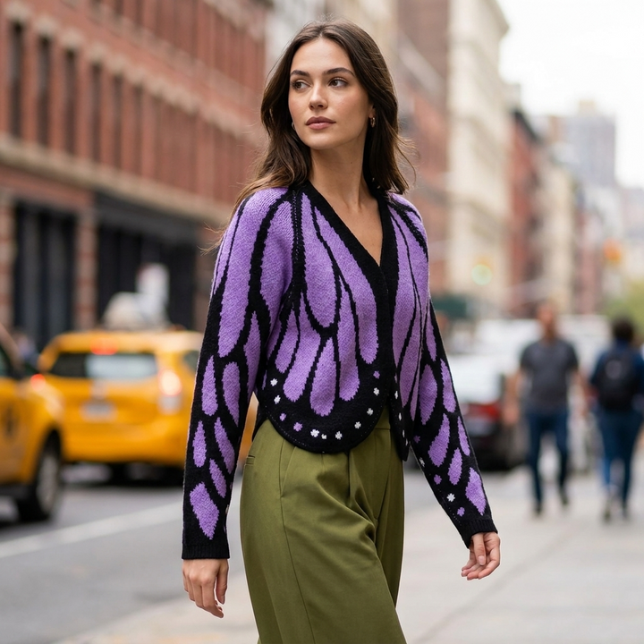 Josie Open Front Butterfly Cardigan