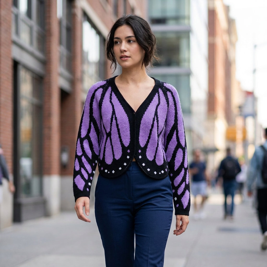 Josie Open Front Butterfly Cardigan