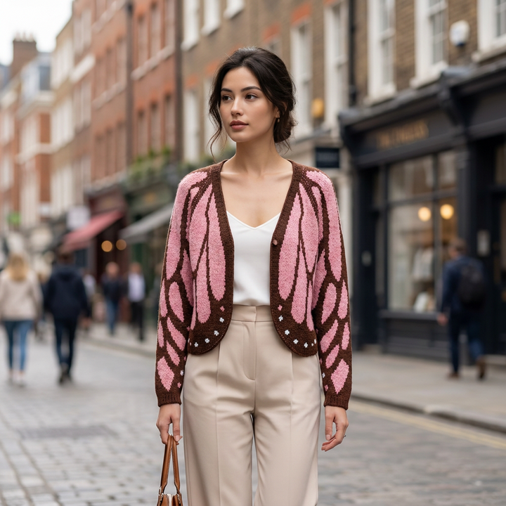 Josie Open Front Butterfly Cardigan
