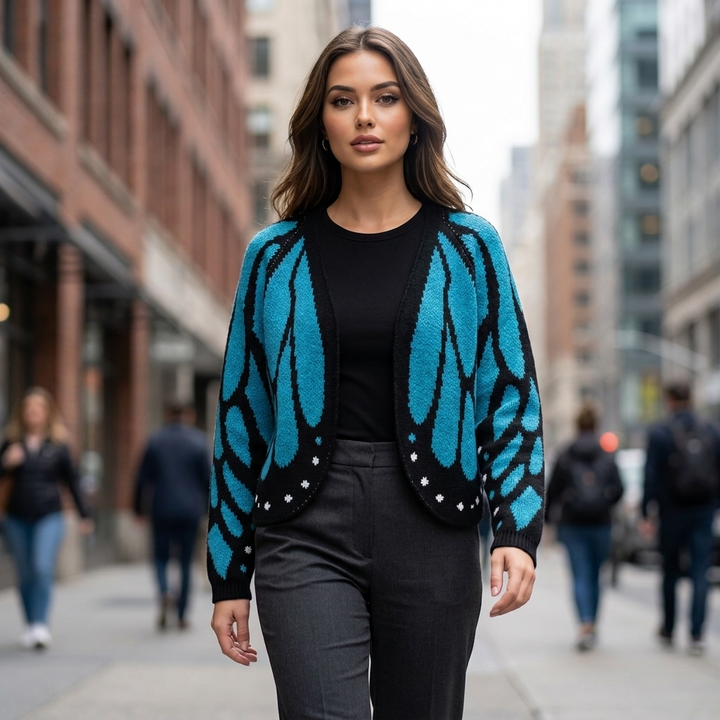Josie Open Front Butterfly Cardigan