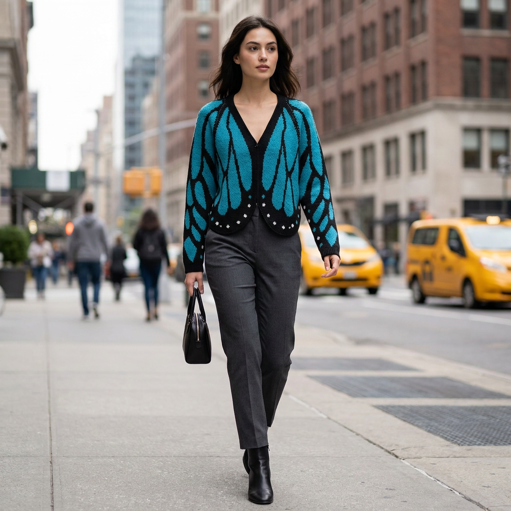 Josie Open Front Butterfly Cardigan
