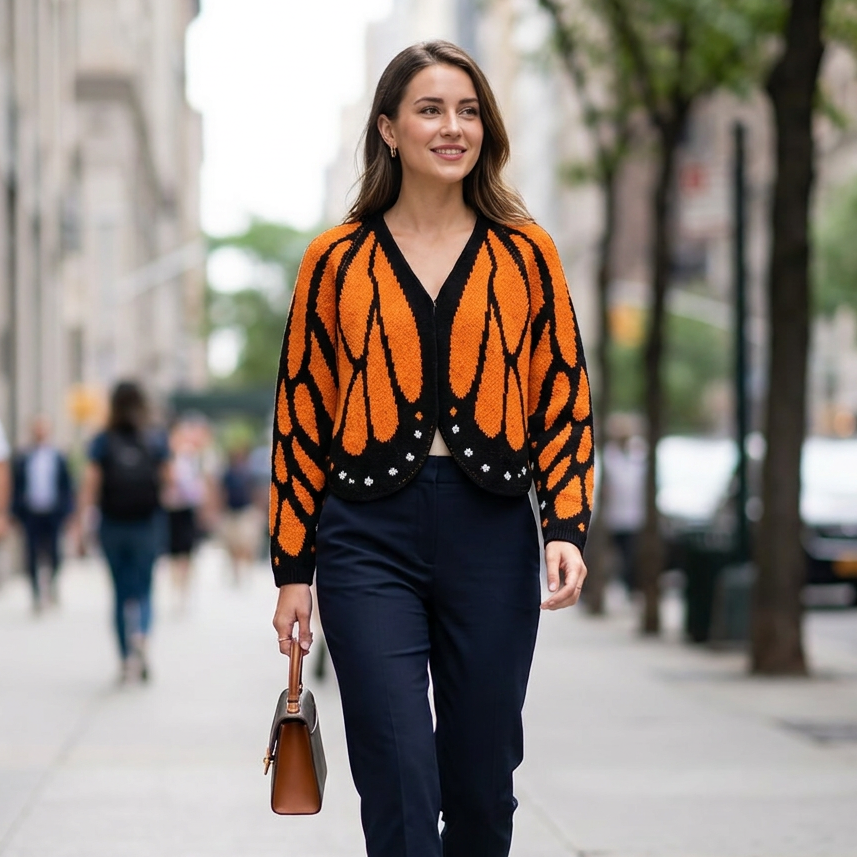 Josie Open Front Butterfly Cardigan