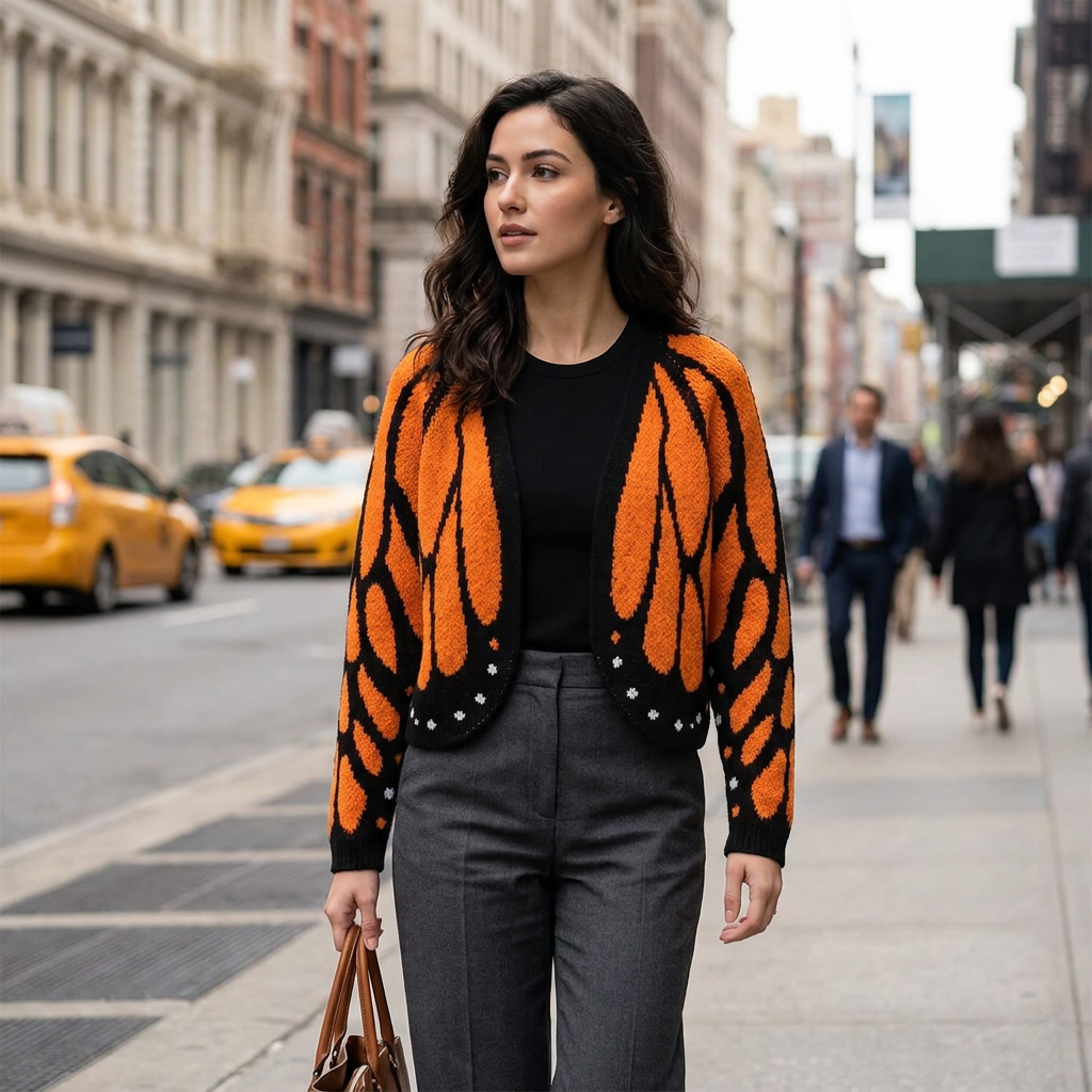 Josie Open Front Butterfly Cardigan