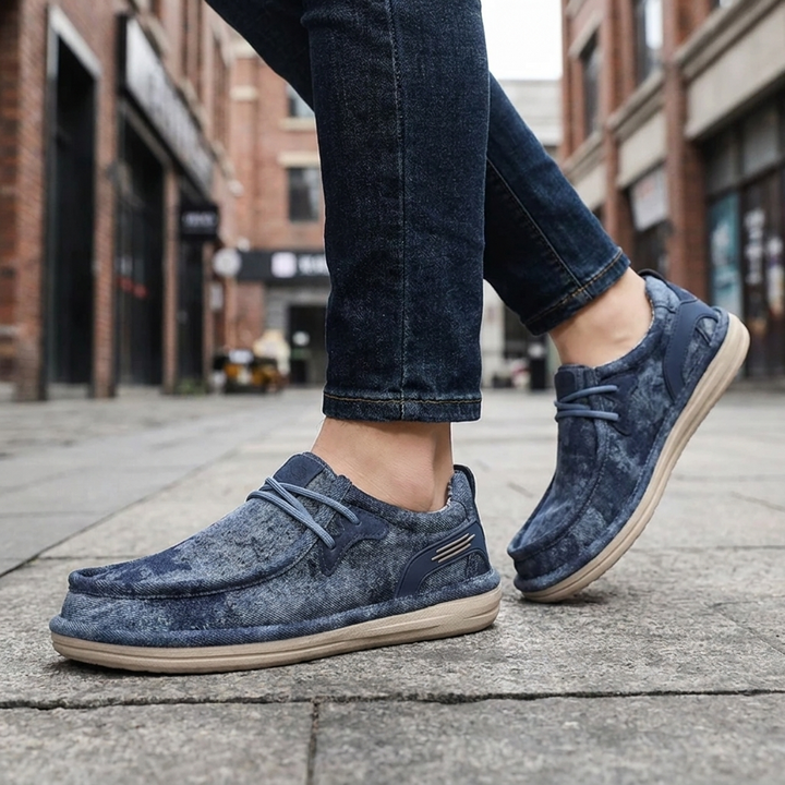 Grayson Washed Canvas Loafers