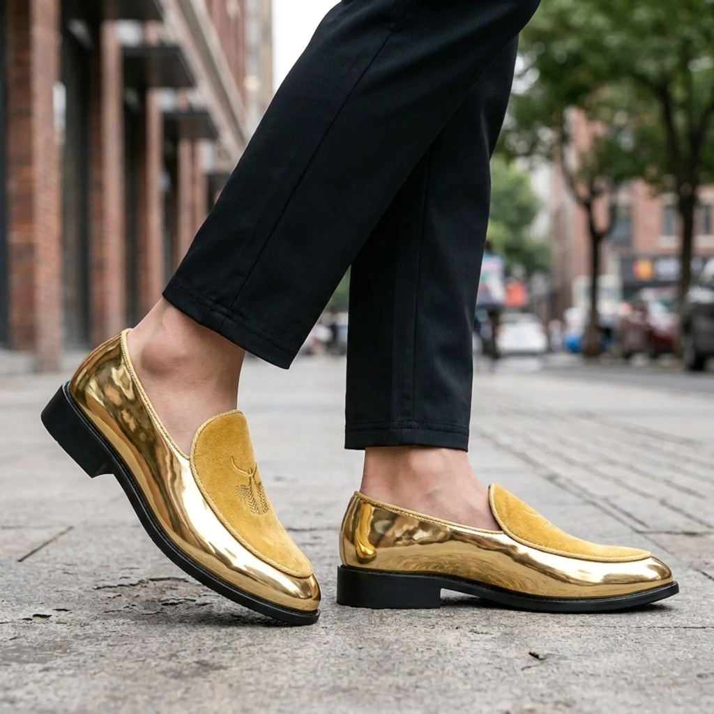 Cassian Metallic Embroidered Loafers