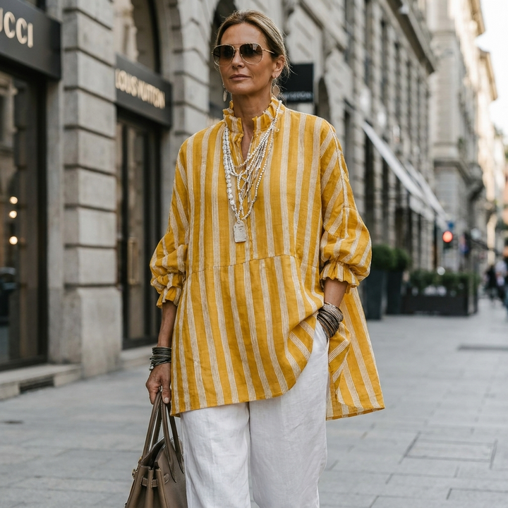 Daphne Ruffle Neck Blouse