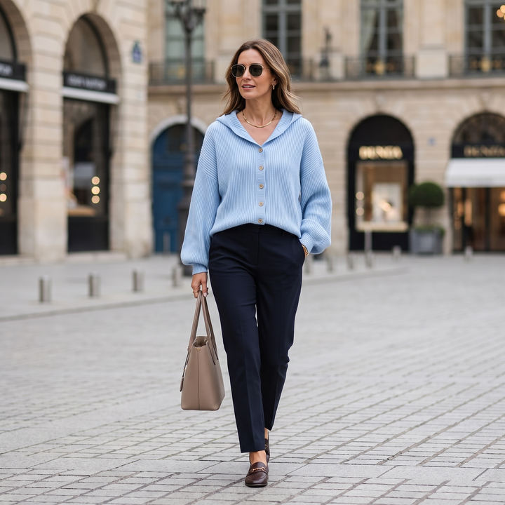 Elowen Button Front Hooded Cardigan