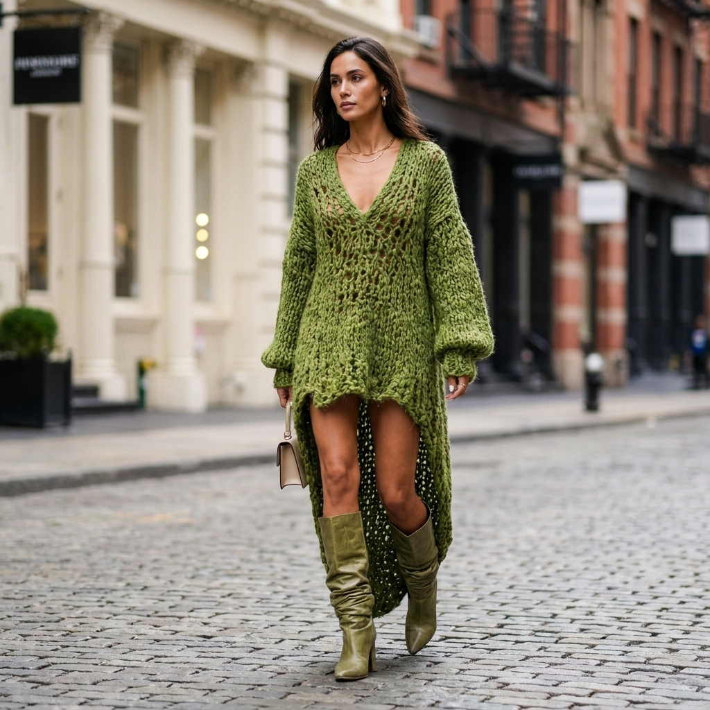 Colette Open Knit Loose Dress