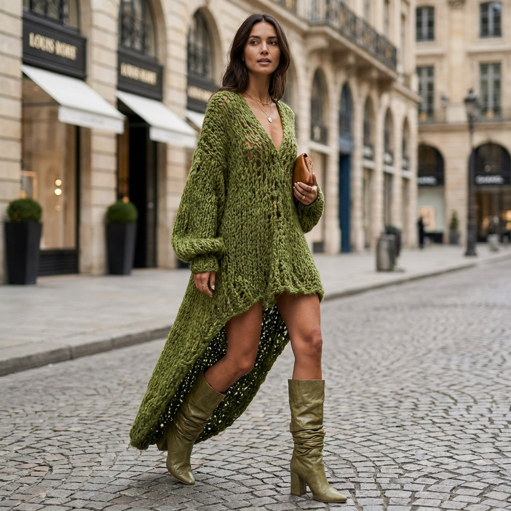 Colette Open Knit Loose Dress