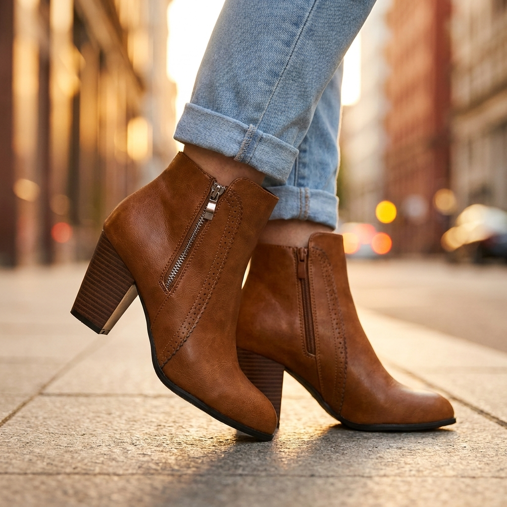 Lenora Leather Ankle Boots