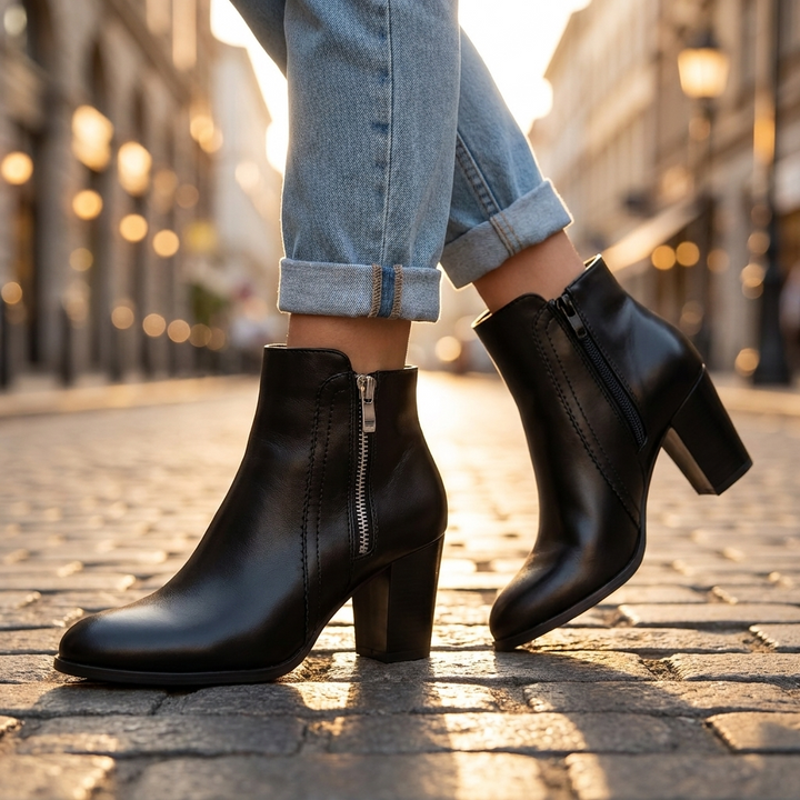 Lenora Leather Ankle Boots