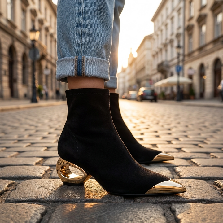 Elara Hollow Ankle Boots