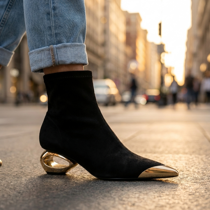 Elara Hollow Ankle Boots