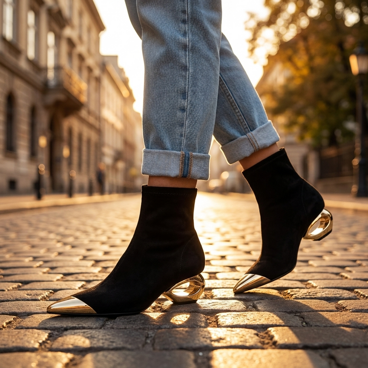 Elara Hollow Ankle Boots